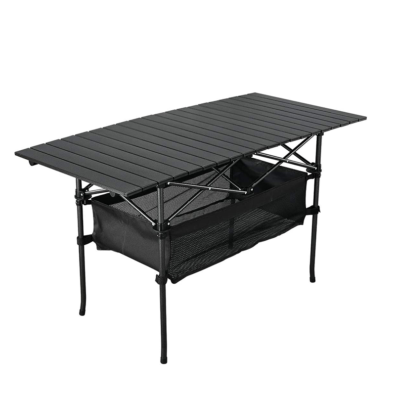 Mesa de camping ajustable plegable